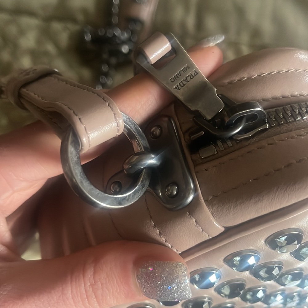 Prada Pink Crossbody Bag with Silver Accents - Picture 3 of 5